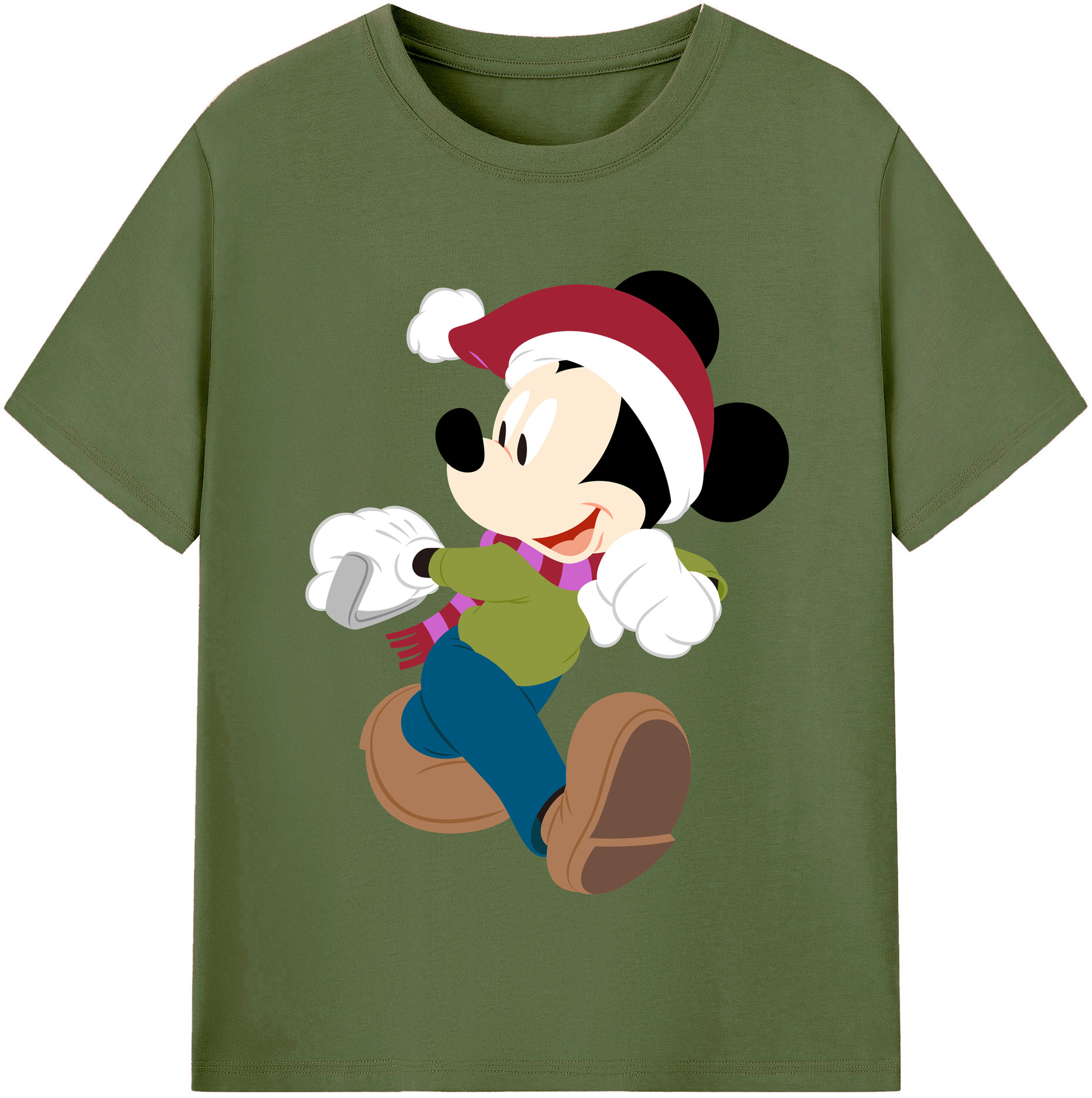 （画像用） ミッキーマウス Mickey Mouse 綿100％半袖Tシャツ（フロントプリント）